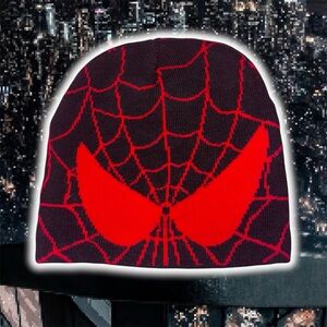 Spider-Man Design Inspired Beanie Hat